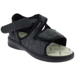 PodoWell Extraširoké unisex sandály Xilo šedočerný, velikost: 40