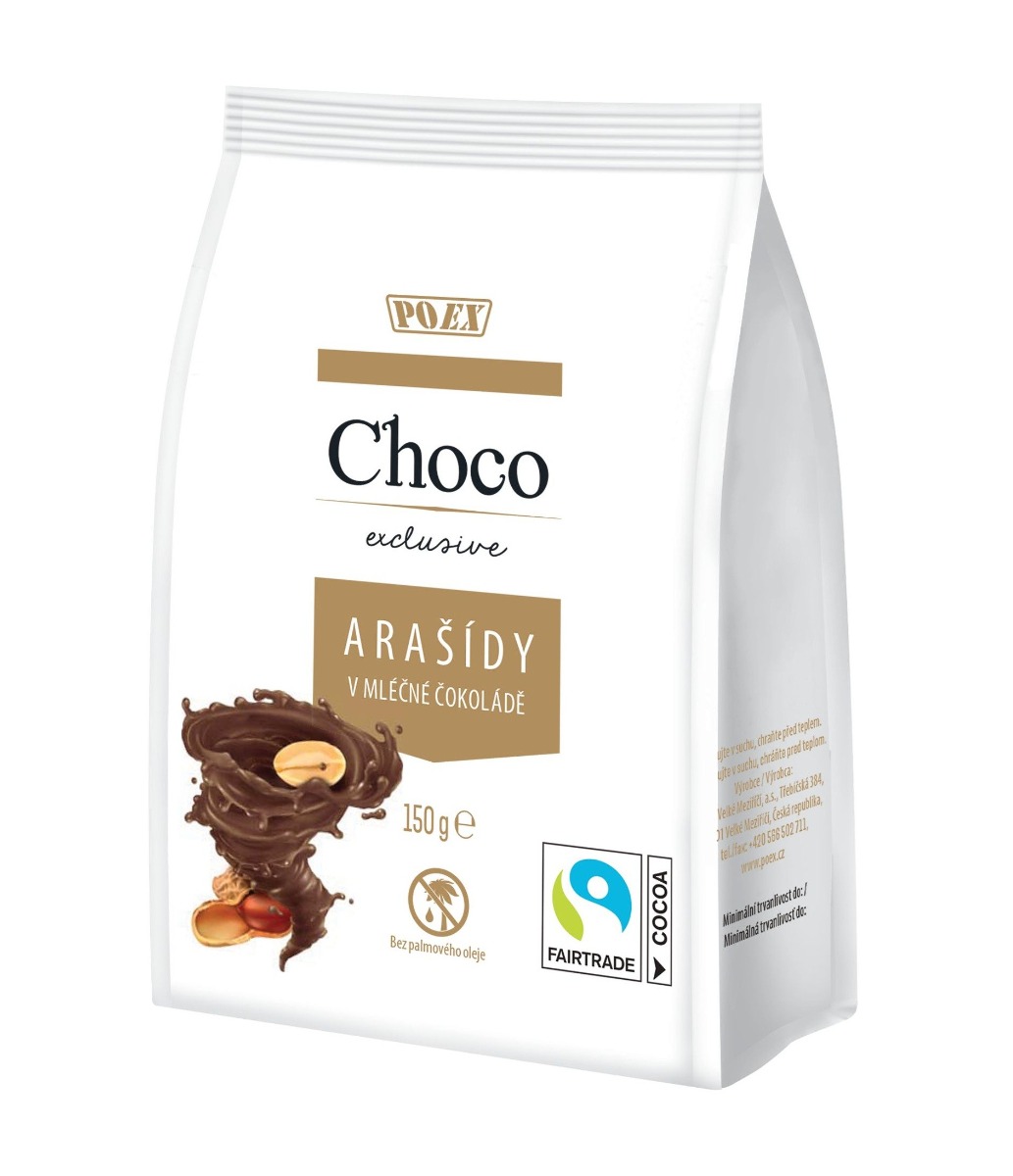 POEX Choco Exclusive Arašídy v mléčné čokoládě 150 g