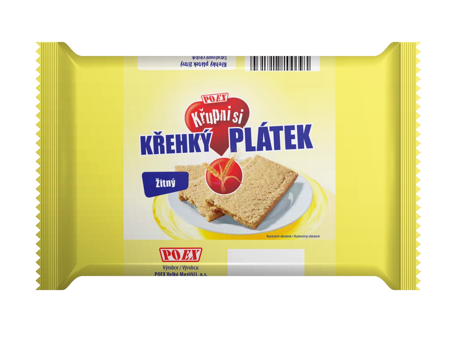 POEX Křehký plátek žitný 65 g