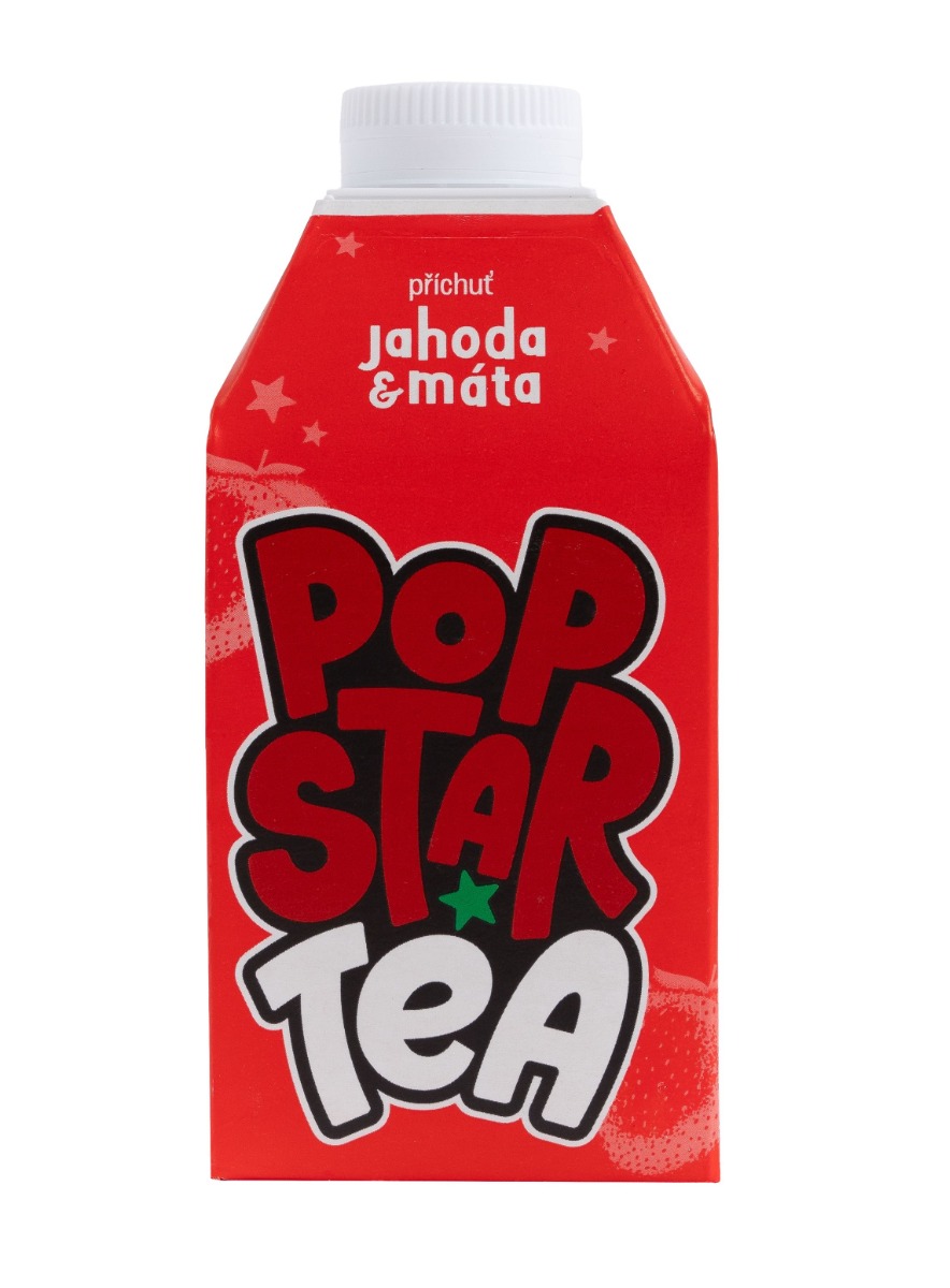POP STAR Tea Jahoda & Máta 500 ml