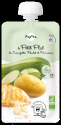 Popote BIO Dětské menu s cuketou, kuřetem a parmezánem 6m+ 180 g