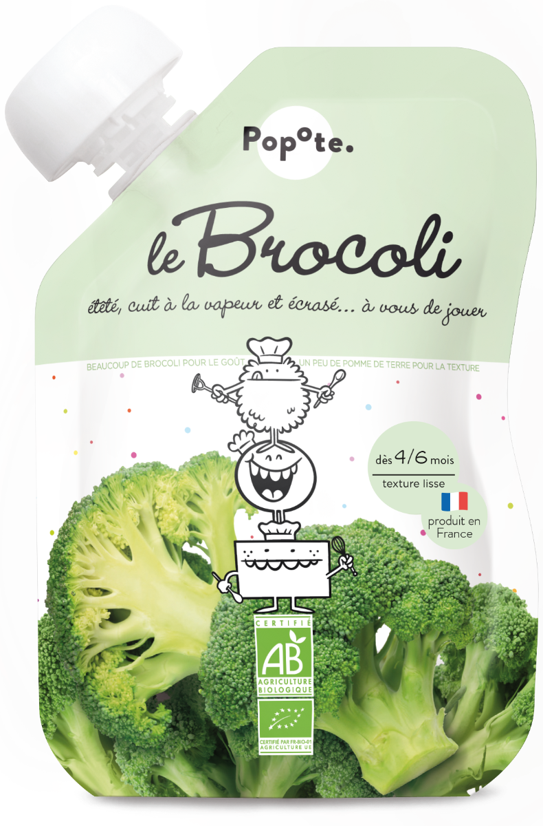 Popote BIO Kapsička Brokolice pyré 4/6m+ 120 g