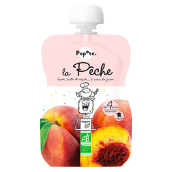 POPOTE Ovocná kapsička broskev od 4.měsíců BIO 120 g