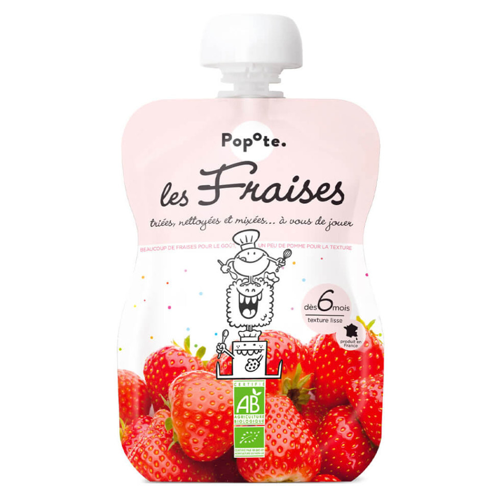 POPOTE Ovocná kapsička jahoda od 6.měsíce BIO 120 g