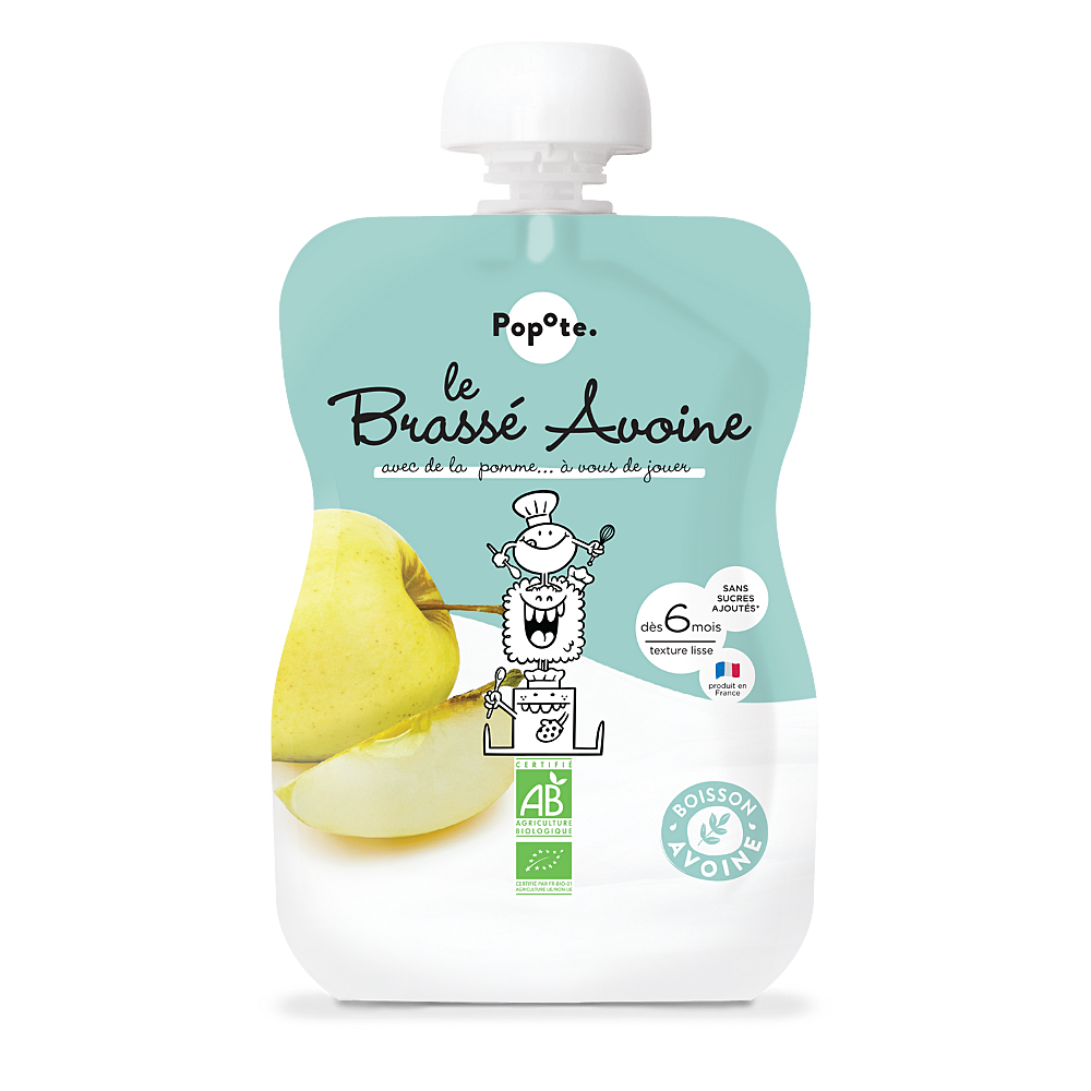 POPOTE Svačinka z ovesného mléka s jablkem 6m+ BIO 100 g