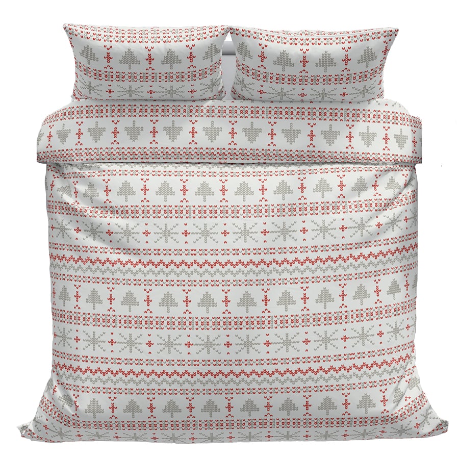 Povlečeme vše Bavlněné povlečení Červená zima 140x200, 70x90 cm