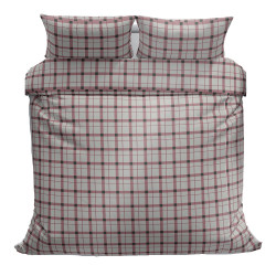 Povlečeme vše Bavlněné povlečení Růžové káro 140x200, 70x90 cm