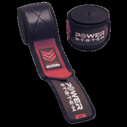 Power System Extra pevné bandáže na kolena Knee Wraps Extreme 3730 - červené