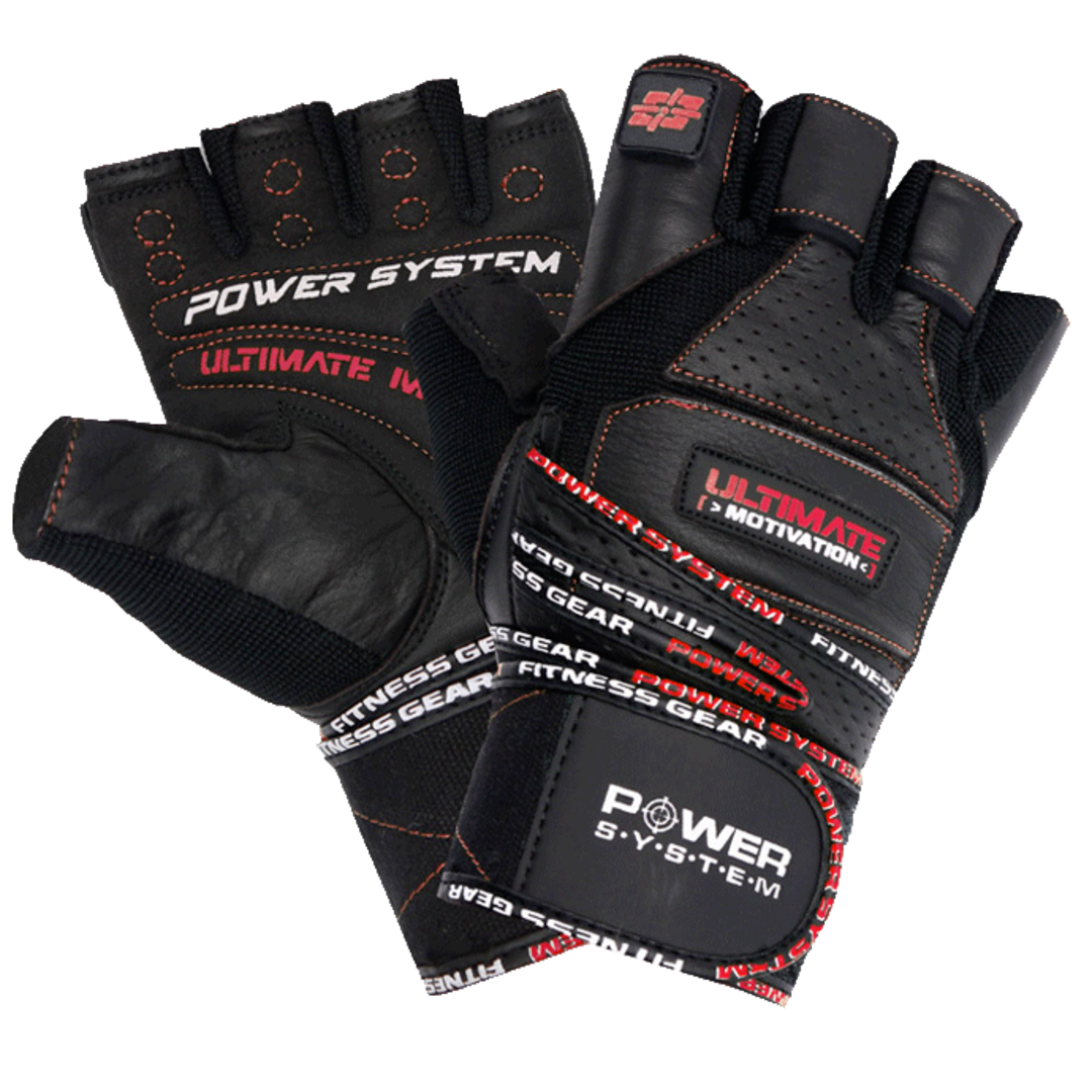 Power System Fitness rukavice ULTIMATE MOTIVATION černočervené - XXL
