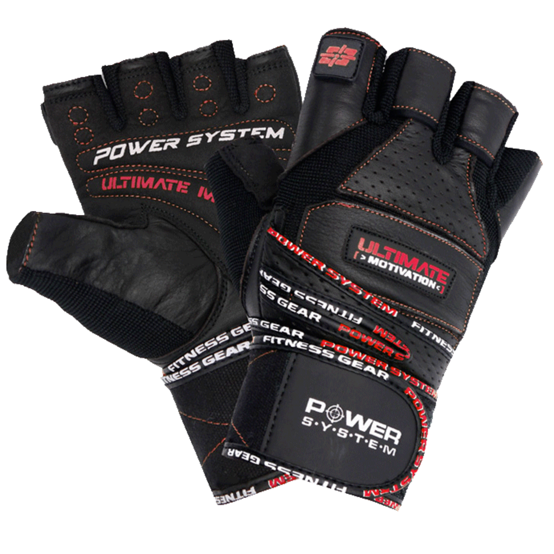 Power System Fitness rukavice ULTIMATE MOTIVATION černočervené