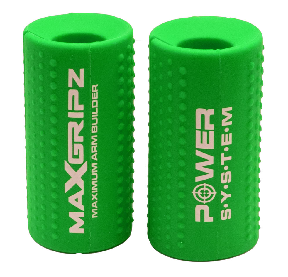 POWER SYSTEM gripy na posilovací tyč MAX GRIPZ GREEN vel.M 2 ks