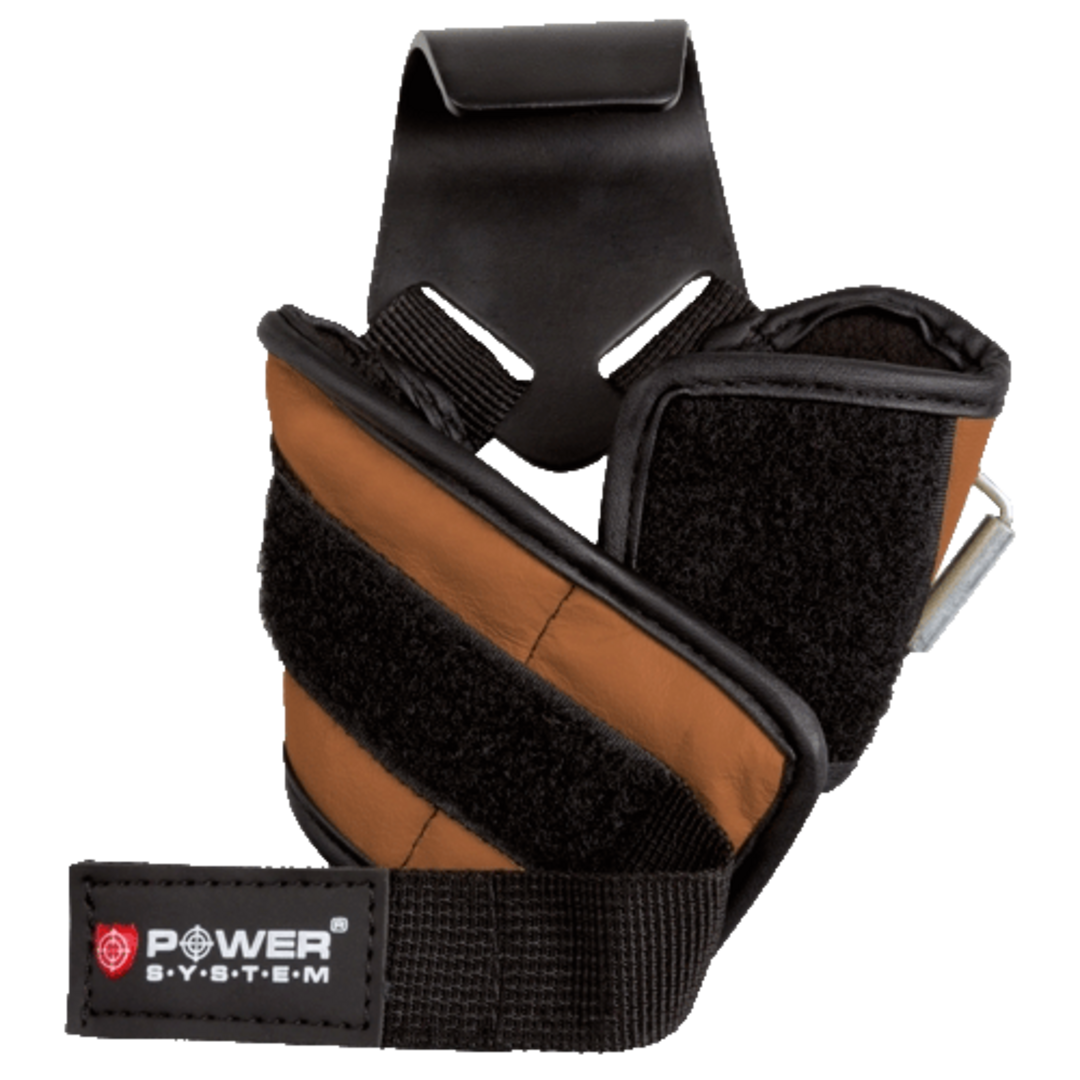 Power System Posilovací háky PS-3300 hnědé - XL