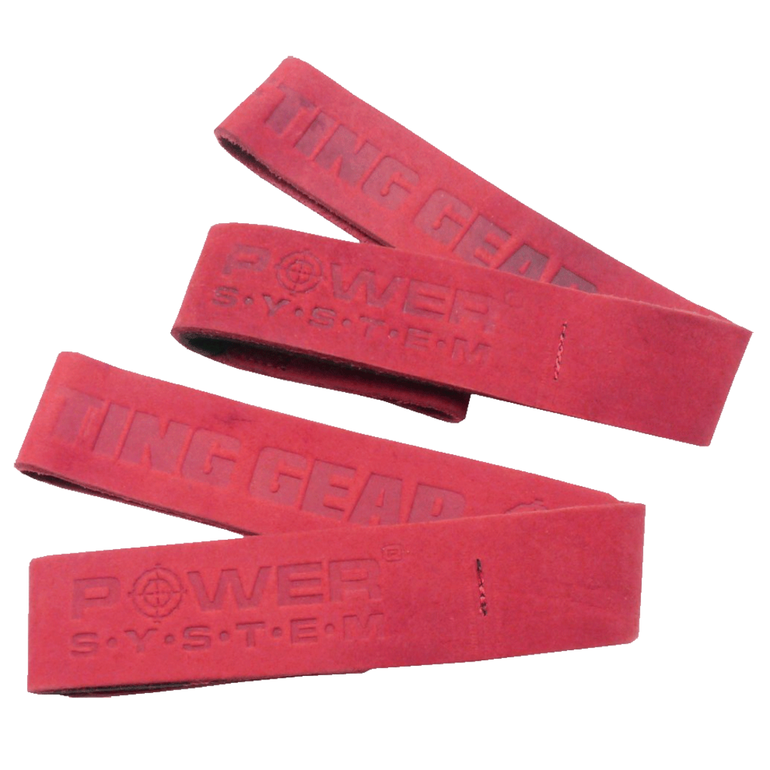 Power System Posilovací kožené trhačky PS 3320 - červené