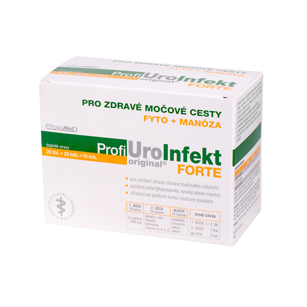 Pragomed ProfiUro Original Infekt FORTE 20 tablet + 20 tobolek + 10 tobolek
