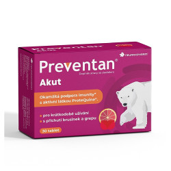 PREVENTAN Akut s příchutí brusinek a grepu 30 tablet