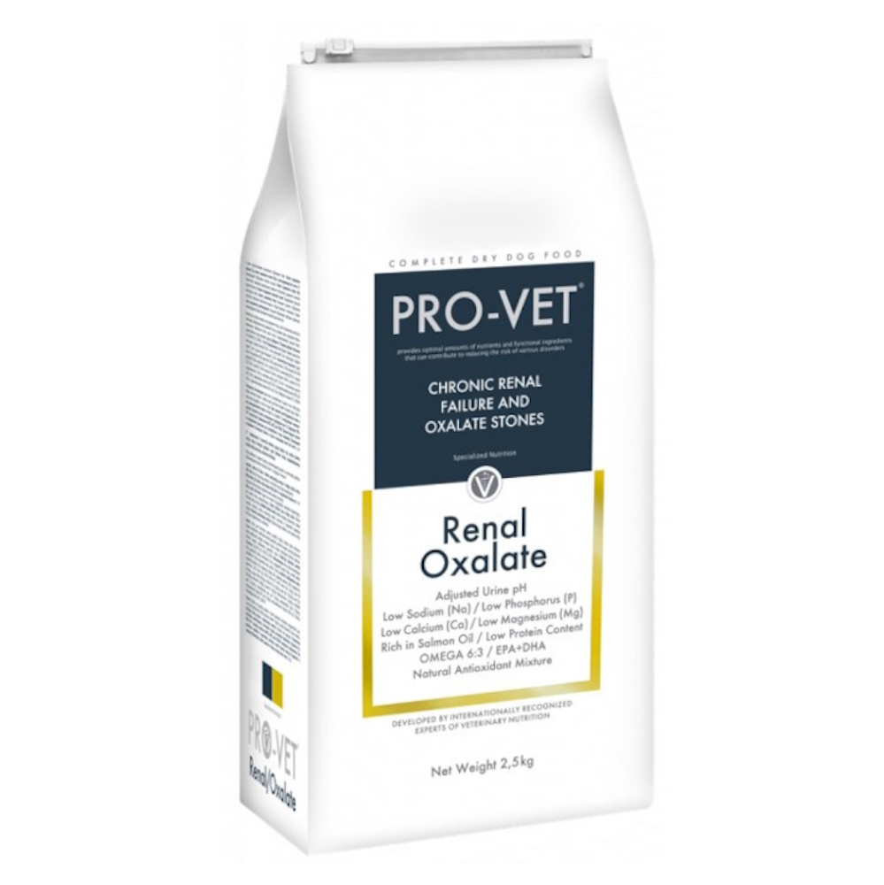 PRO-VET Renal/Oxalate granule pro psy s chronickými poruchami, Hmotnost balení (g): 7,5 kg