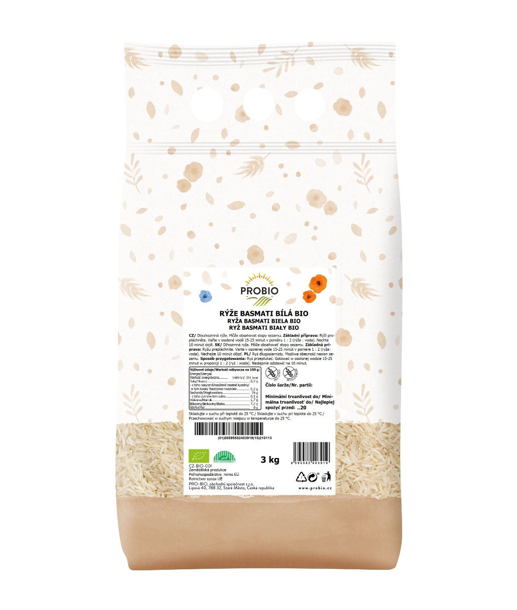 PROBIO Gastro Rýže basmati bílá BIO 3 kg