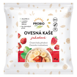 PROBIO Kaše ovesná jahodová bezlepková jednoporcová BIO 65 g