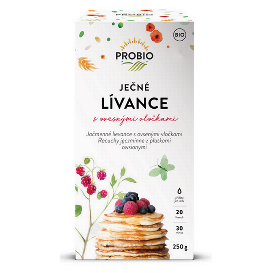 PROBIO Lívance ječné s ovesnými vločkami BIO 250 g