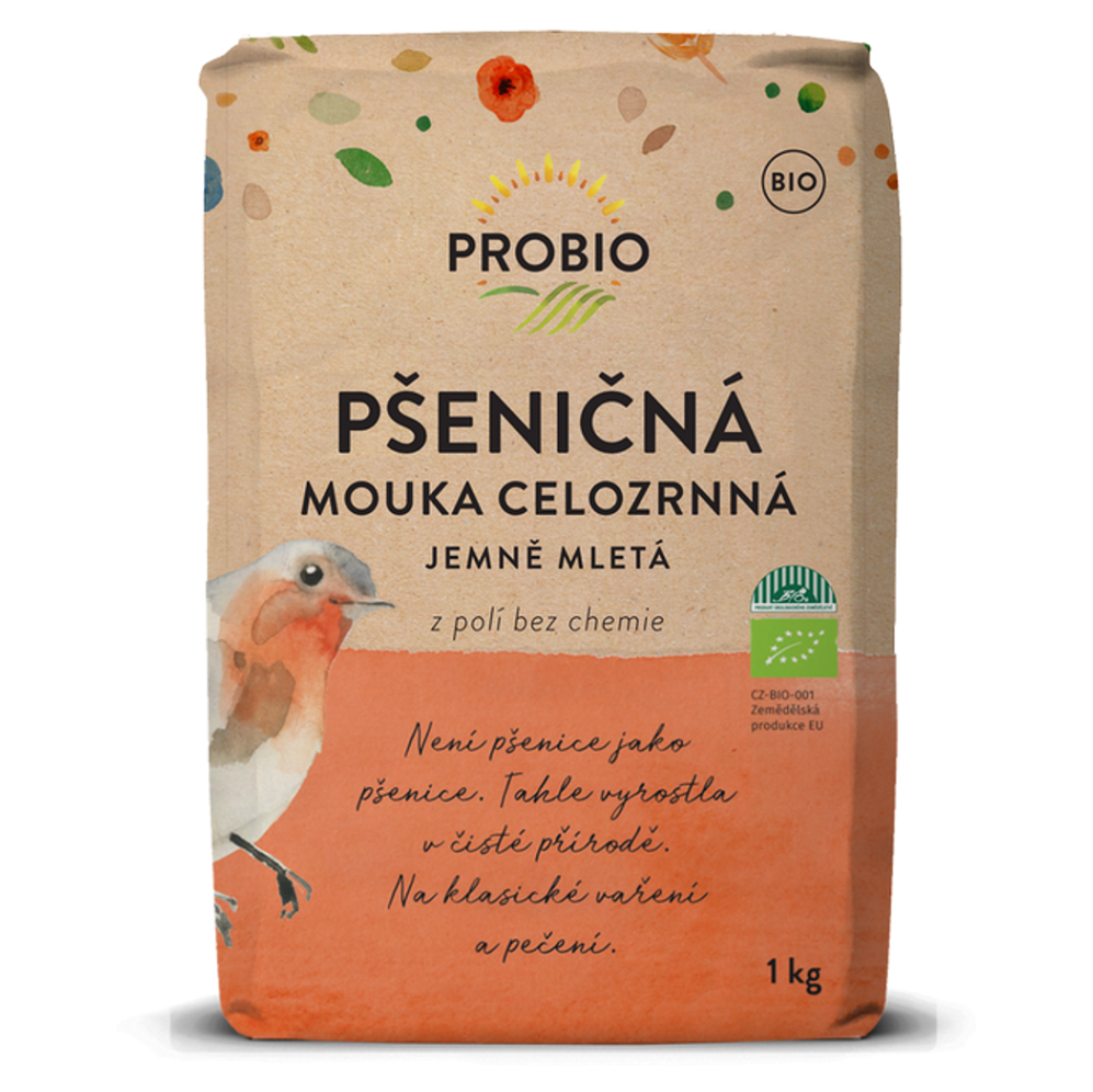 PROBIO Mouka pšeničná celozrnná jemně mletá BIO 1 kg