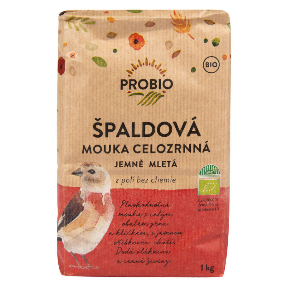 PROBIO Mouka špaldová celozrnná jemně mletá BIO 1 kg