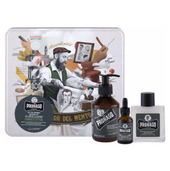 PRORASO Cypress & Vetyver Šampon na vousy 200 ml + balzám na vousy 100 ml + olej na vousy 30 ml + plechová dóza