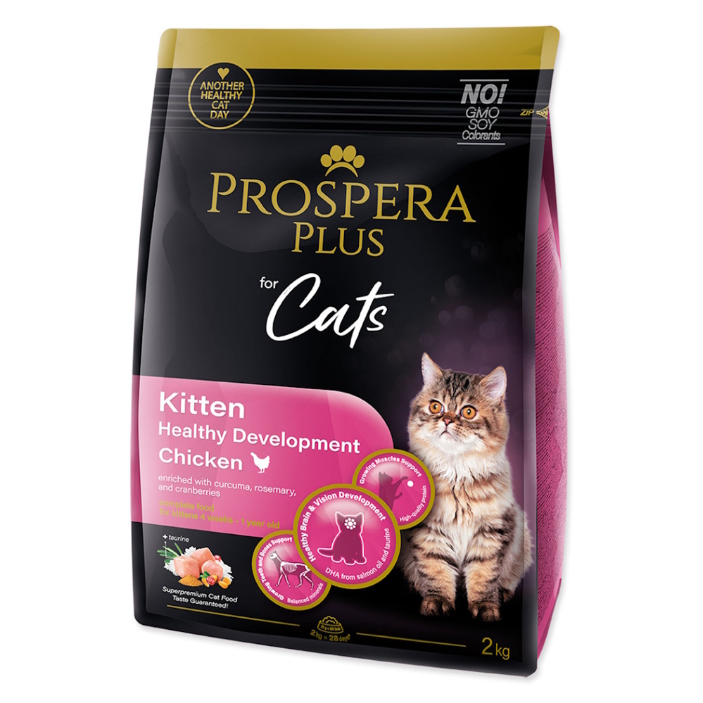 PROSPERA PLUS Kitten Chicken Healthy Development krmivo pro koťata, Hmotnost balení (g): 2 kg
