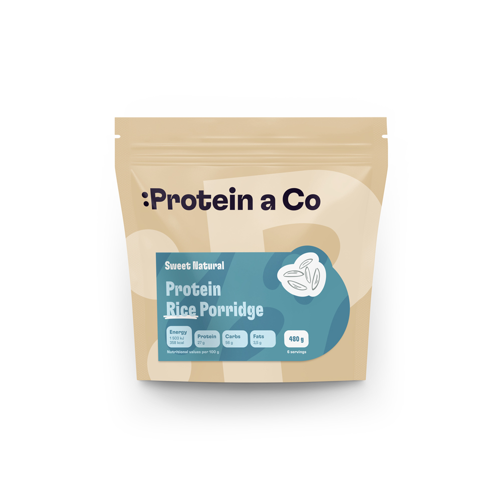 Protein a Co Proteinová rýžová kaše 480 g Sweet natural
