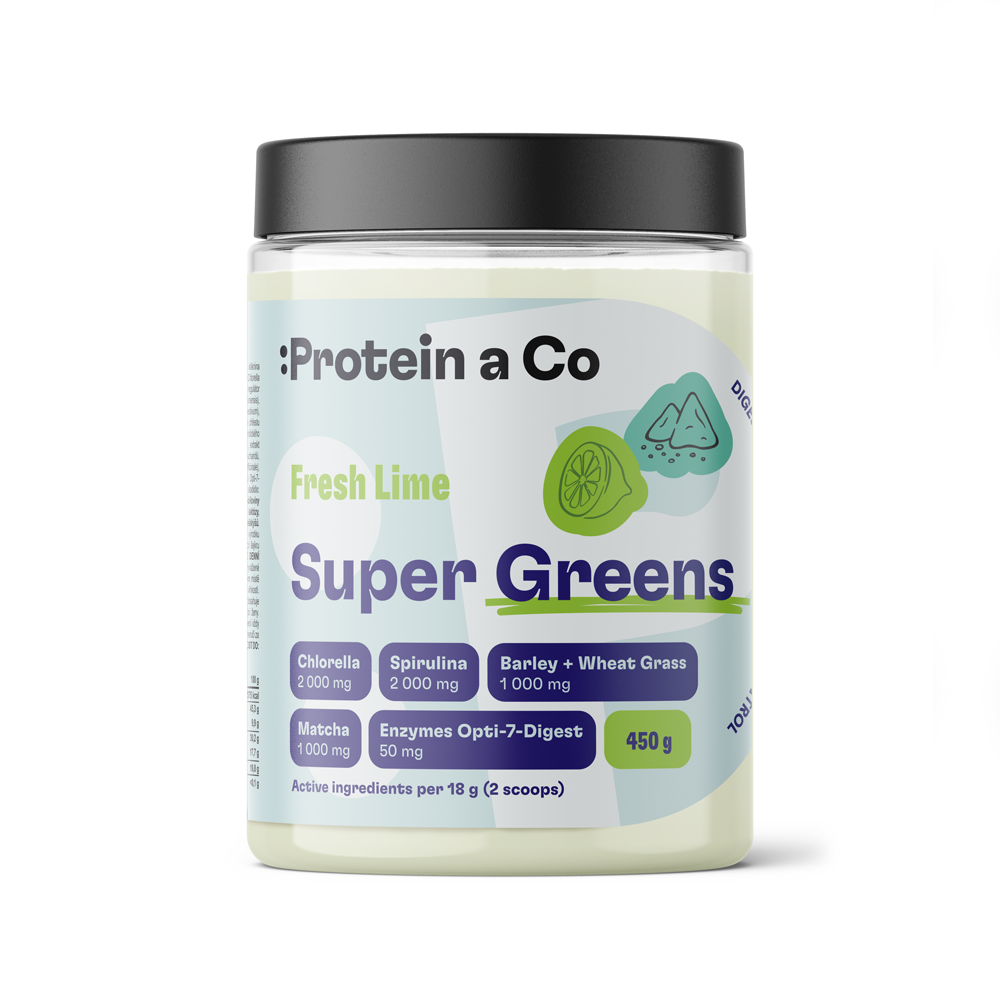 Protein a Co Super Greens, 450 g Fresh lime