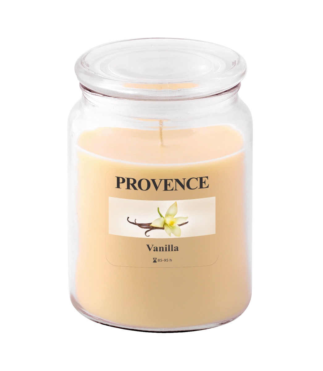 Provence Svíčka ve skle s víčkem Vanilka 510 g