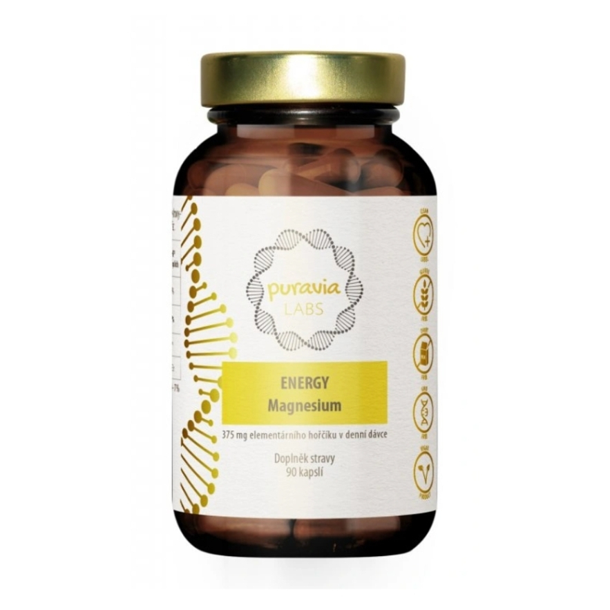 PURAVIA LABS Magnesium energy 90 kapslí