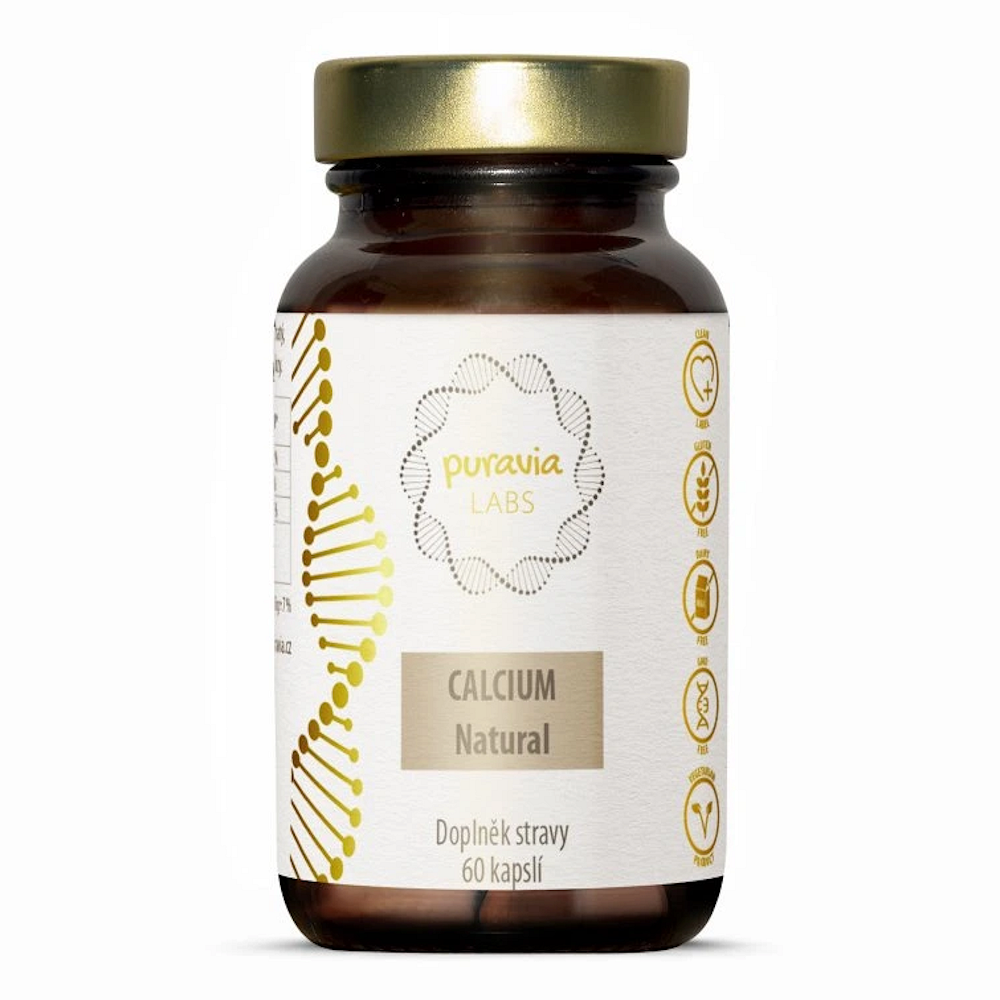 PURAVIA LABS Přírodní vápník ovovital 60 kapslí