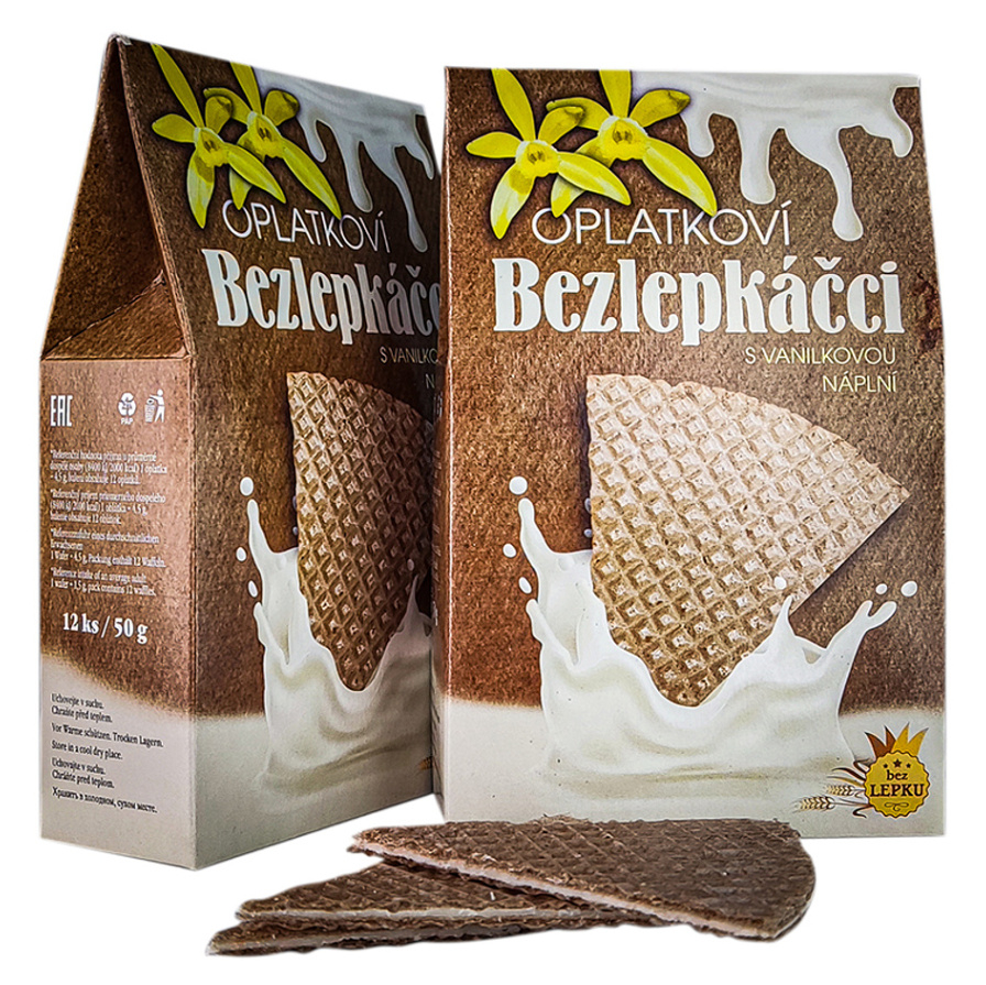 PURAVITA Lázeňské oplatky bezlepkáčci vanilkové 12 kusů