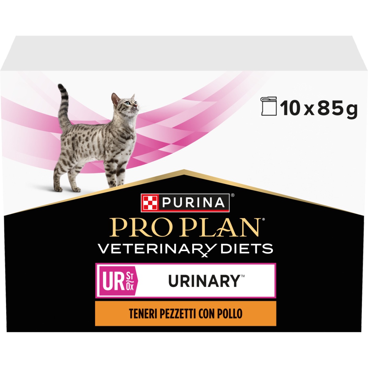 Purina Pro Plan Veterinární diety UR Urinary kapsičky pro kočky kuře 10x85 g