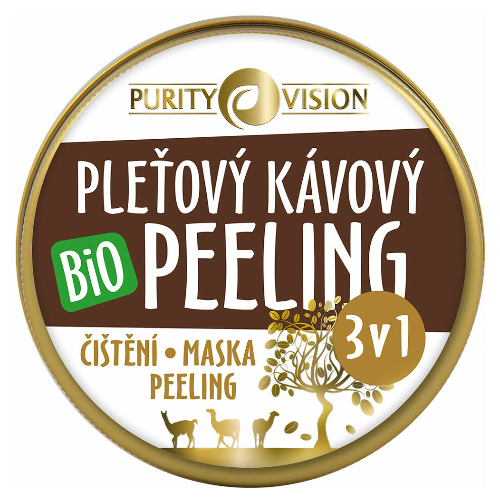 PURITY VISION Bio Kávový pleťový peeling 3v1 70 ml