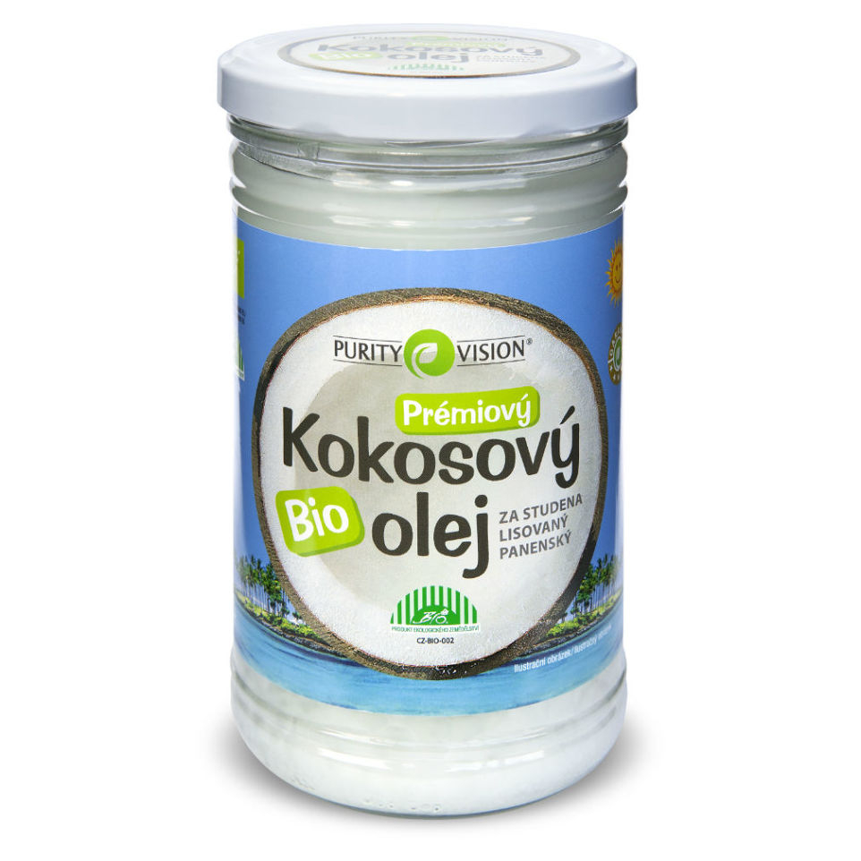 PURITY VISION Kokosový olej panenský ve skle BIO 900 ml