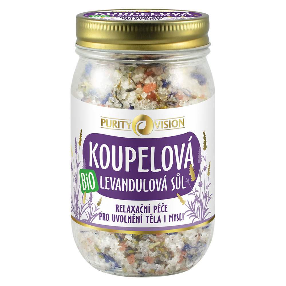 PURITY VISION Levandulová koupelová sůl 400 g