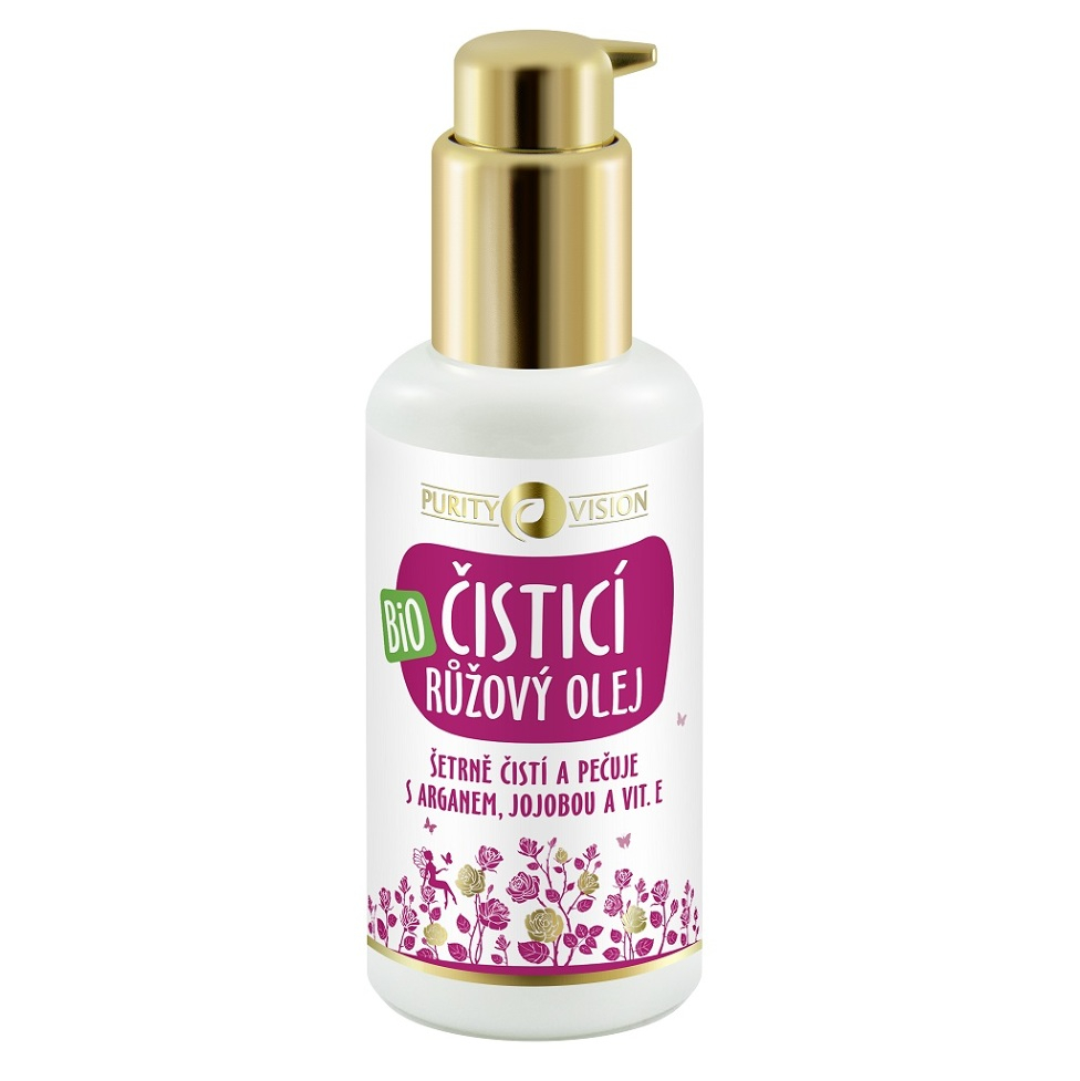 PURITY VISION Růžový čisticí olej s arganem, jojobou a vit. E Bio 100 ml
