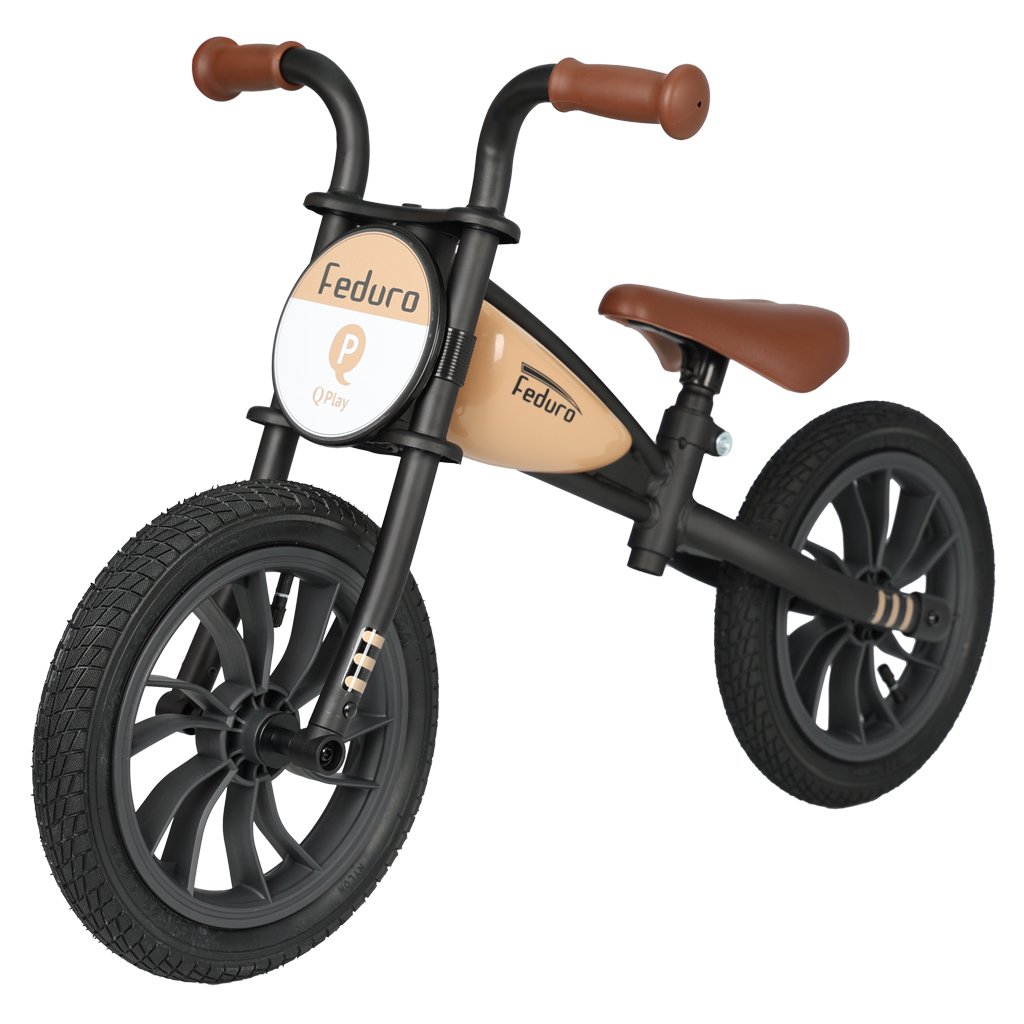QPlay Odrážedlo Feduro Beige, věk 3-6 let, do 30 kg