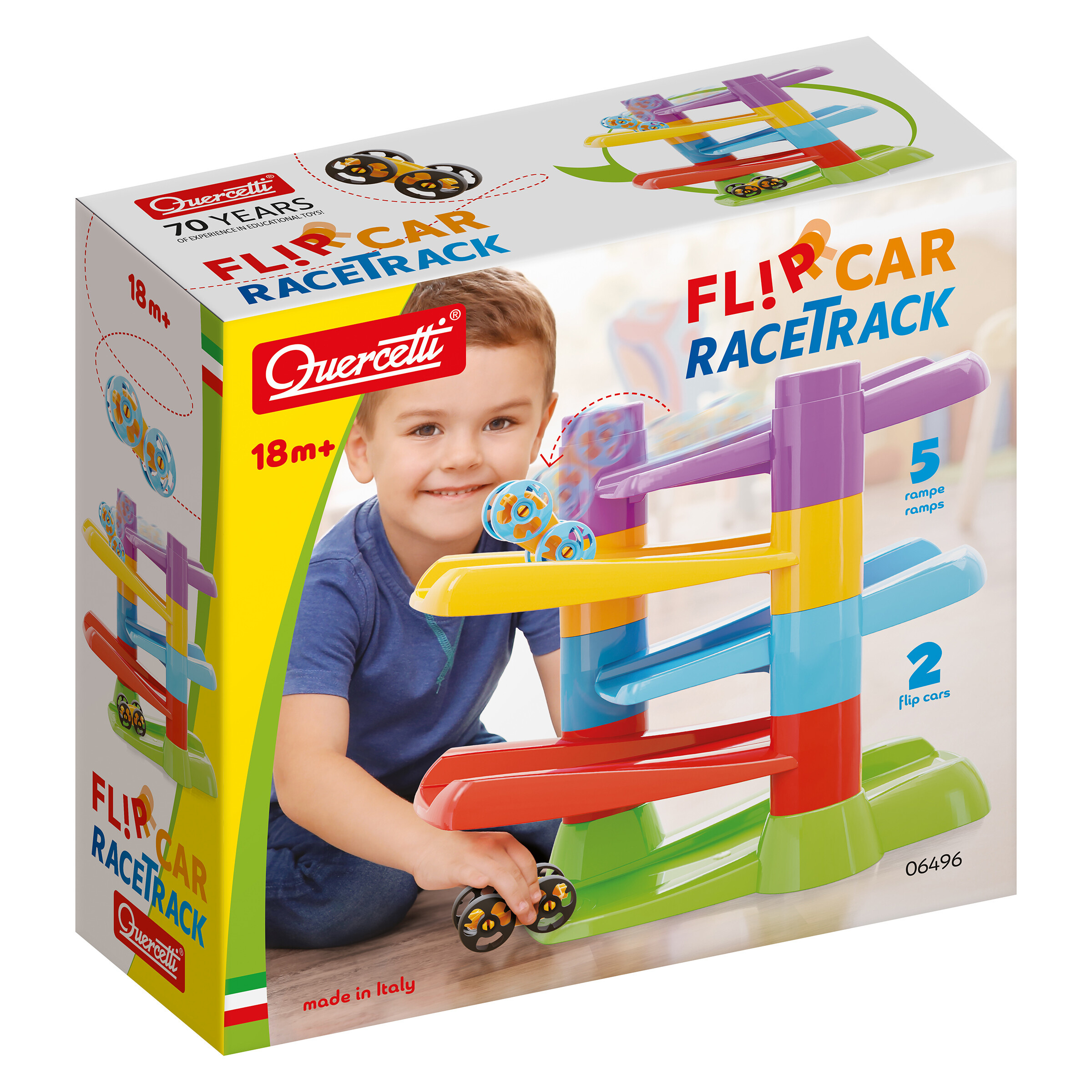 Quercetti Flip Car Race Track - Překlápěcí autodráha