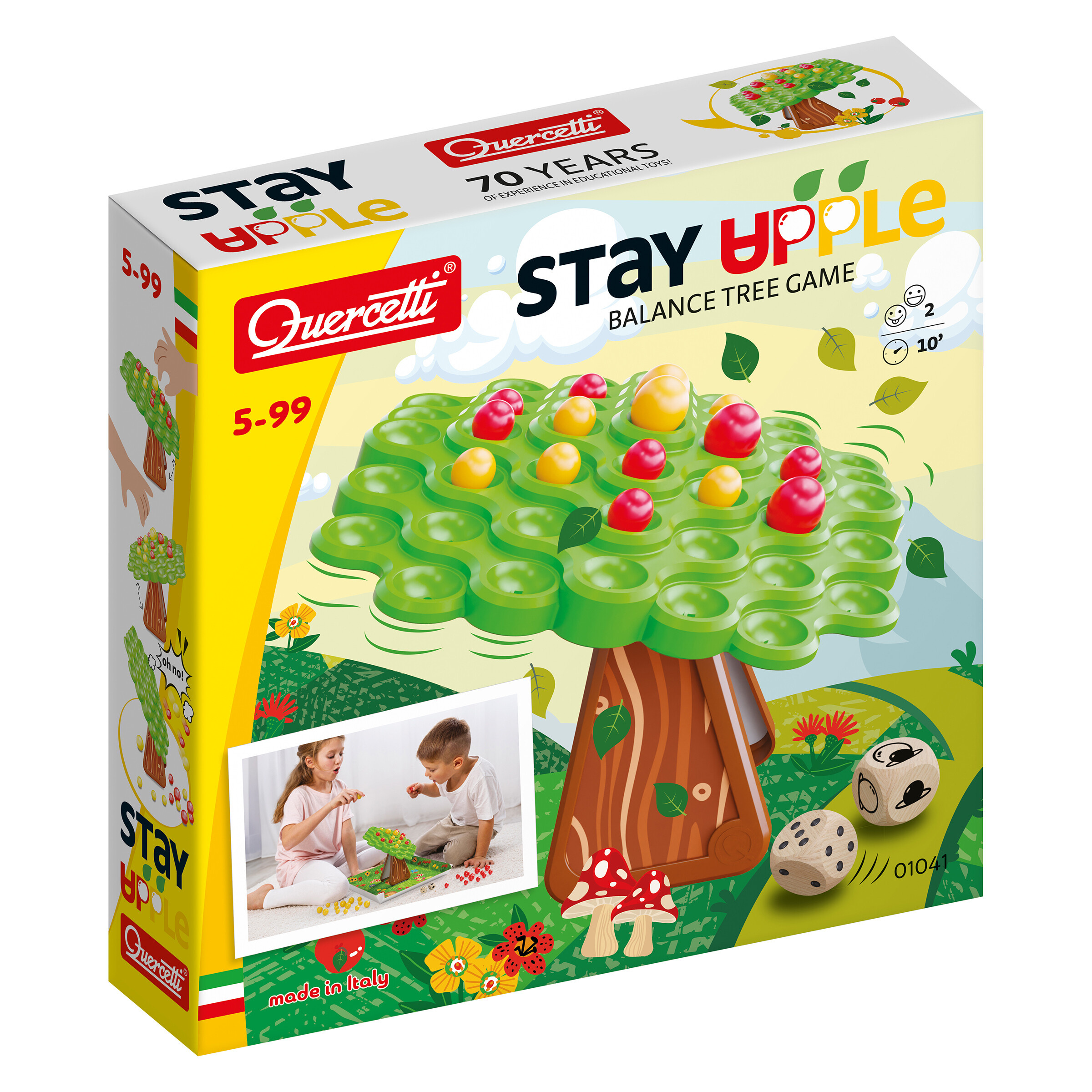 Quercetti Stay Apple - balanční hra - Jablíčkobraní