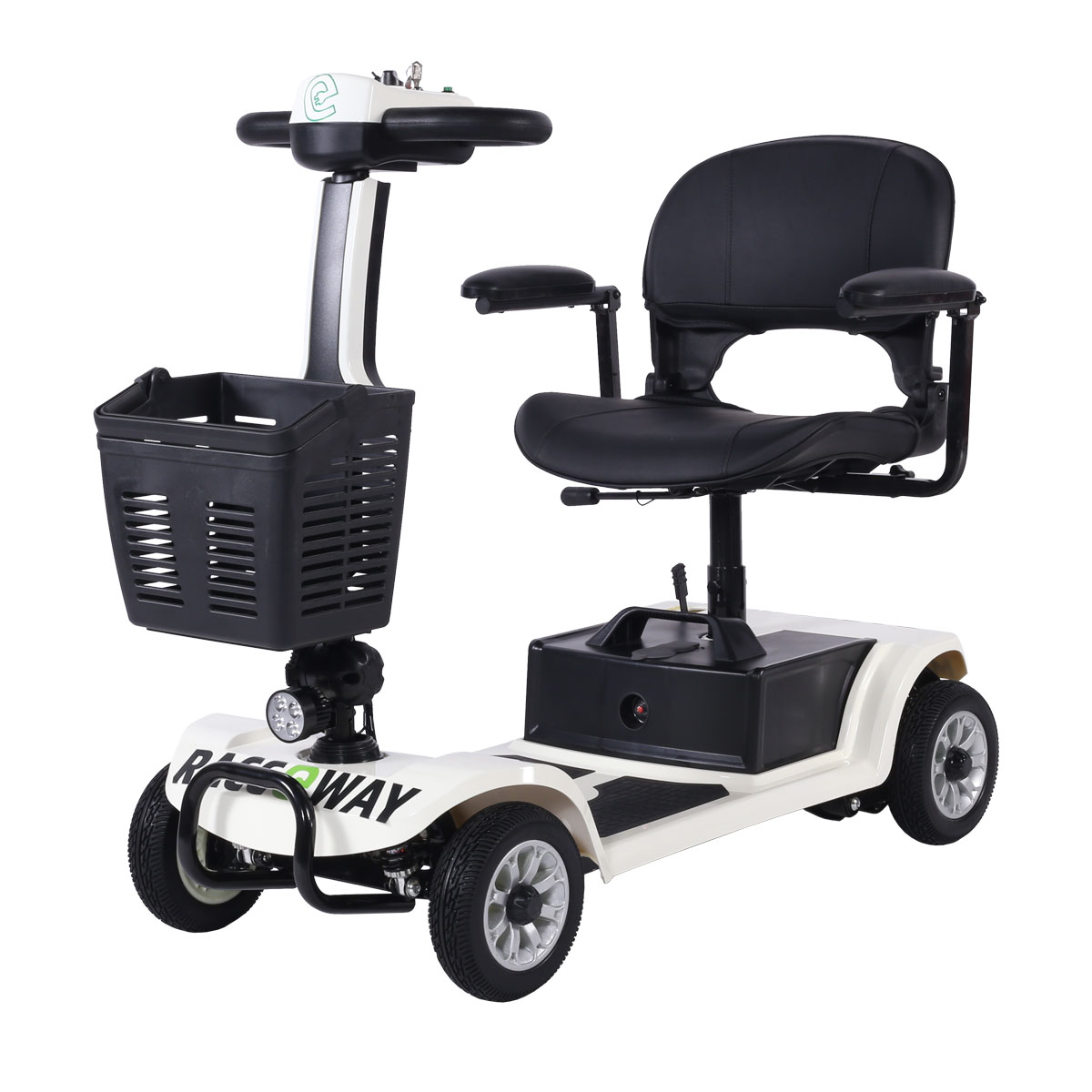 Racceway Elektrický čtyřkolový vozík SPLIT, bílý