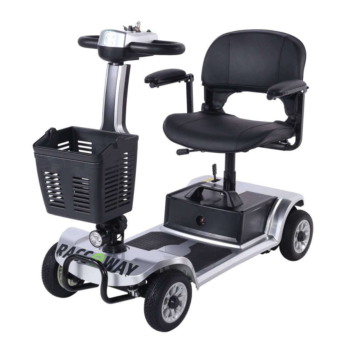 Racceway Elektrický čtyřkolový vozík SPLIT, stříbrný