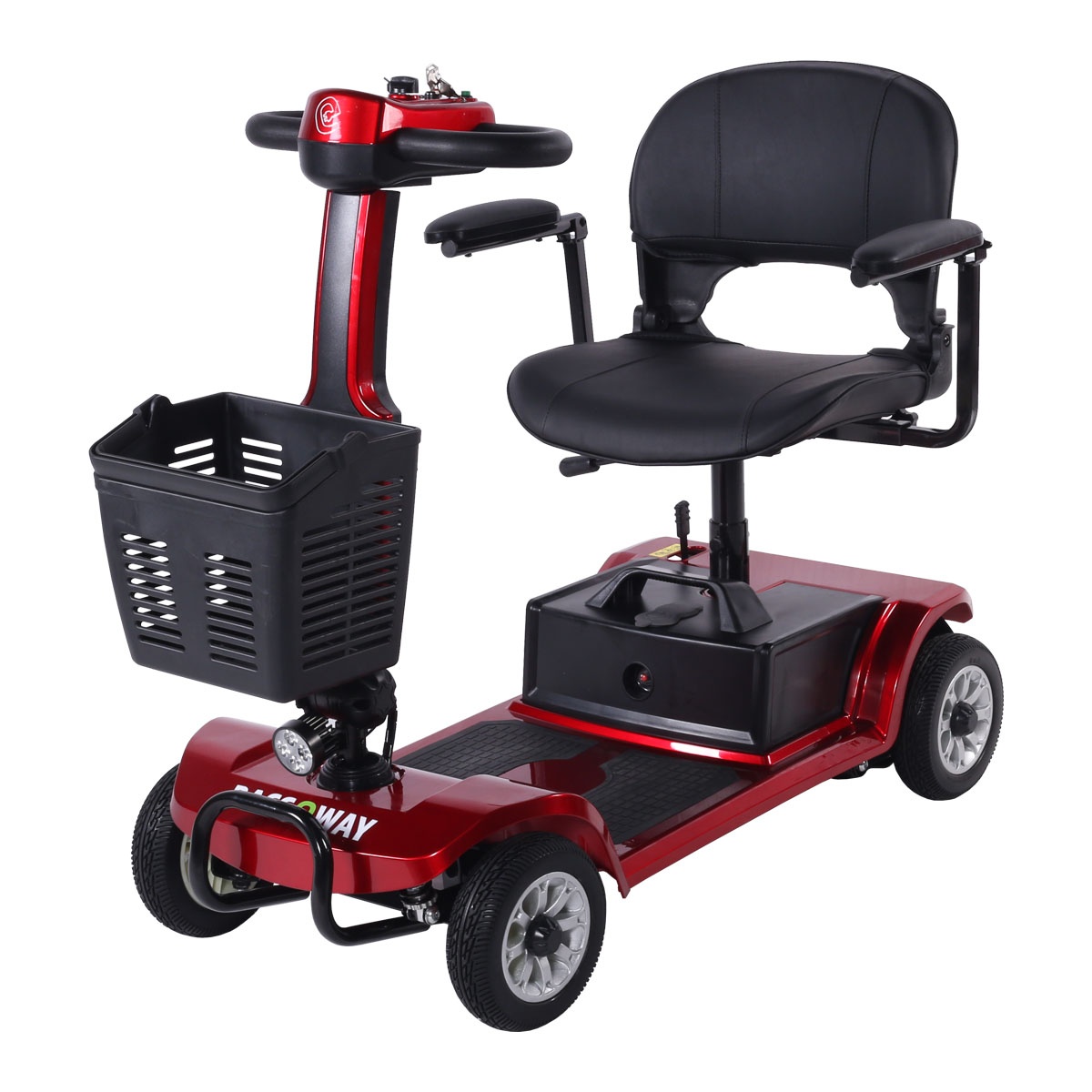 Racceway Elektrický čtyřkolový vozík SPLIT, vínový