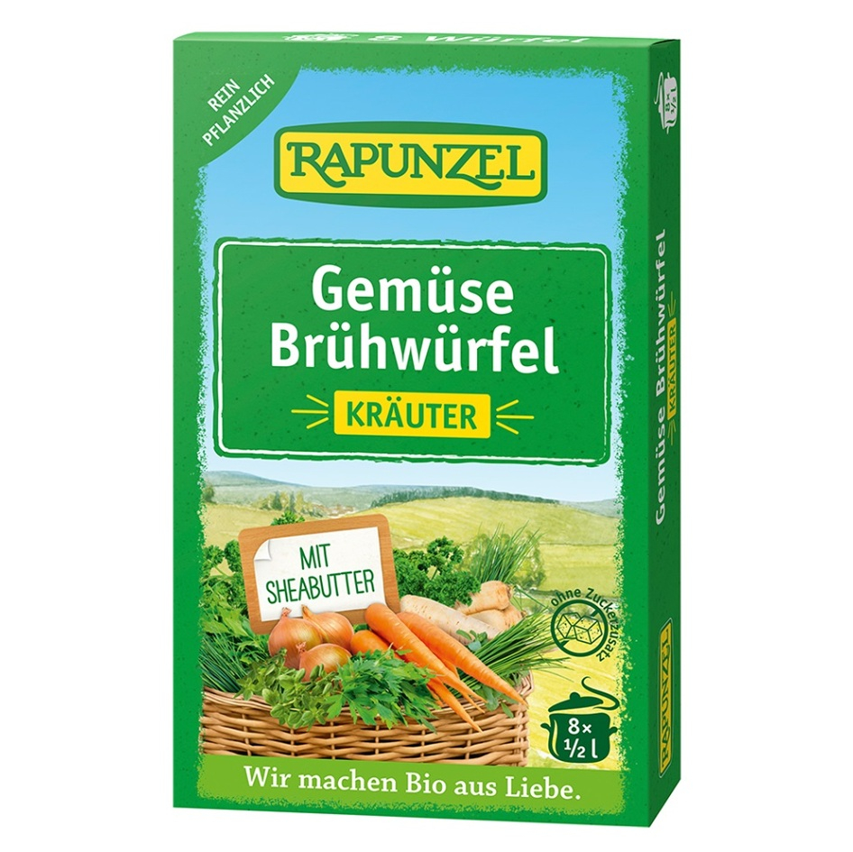 RAPUNZEL Zeleninový vývar bylinkový v kostce BIO 8 kusů