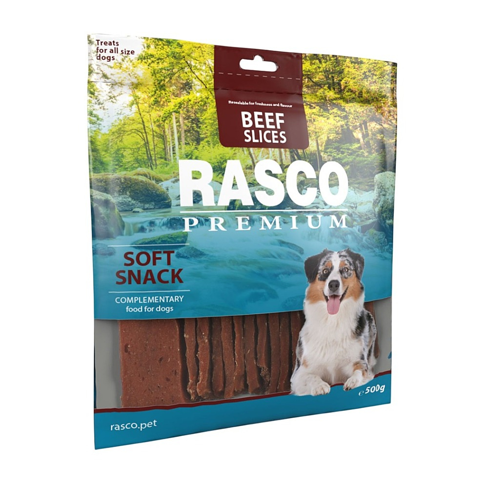 RASCO PREMIUM Pochoutka pro psy hovězí plátky 500 g