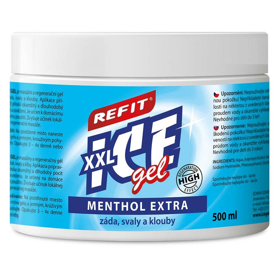 Refit Ice gel s mentholem  500ml modrý