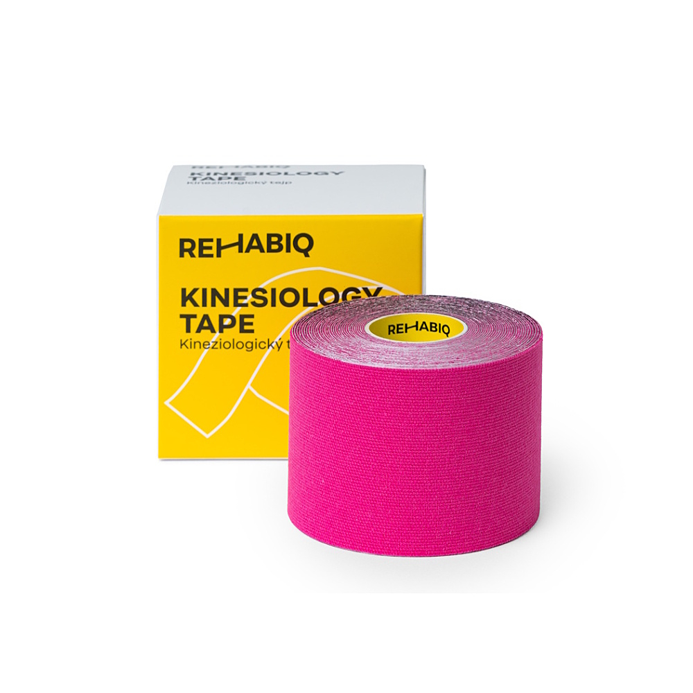 REHABIQ Kinesiology tape tejpovací páska růžová 5 cm x 5 m