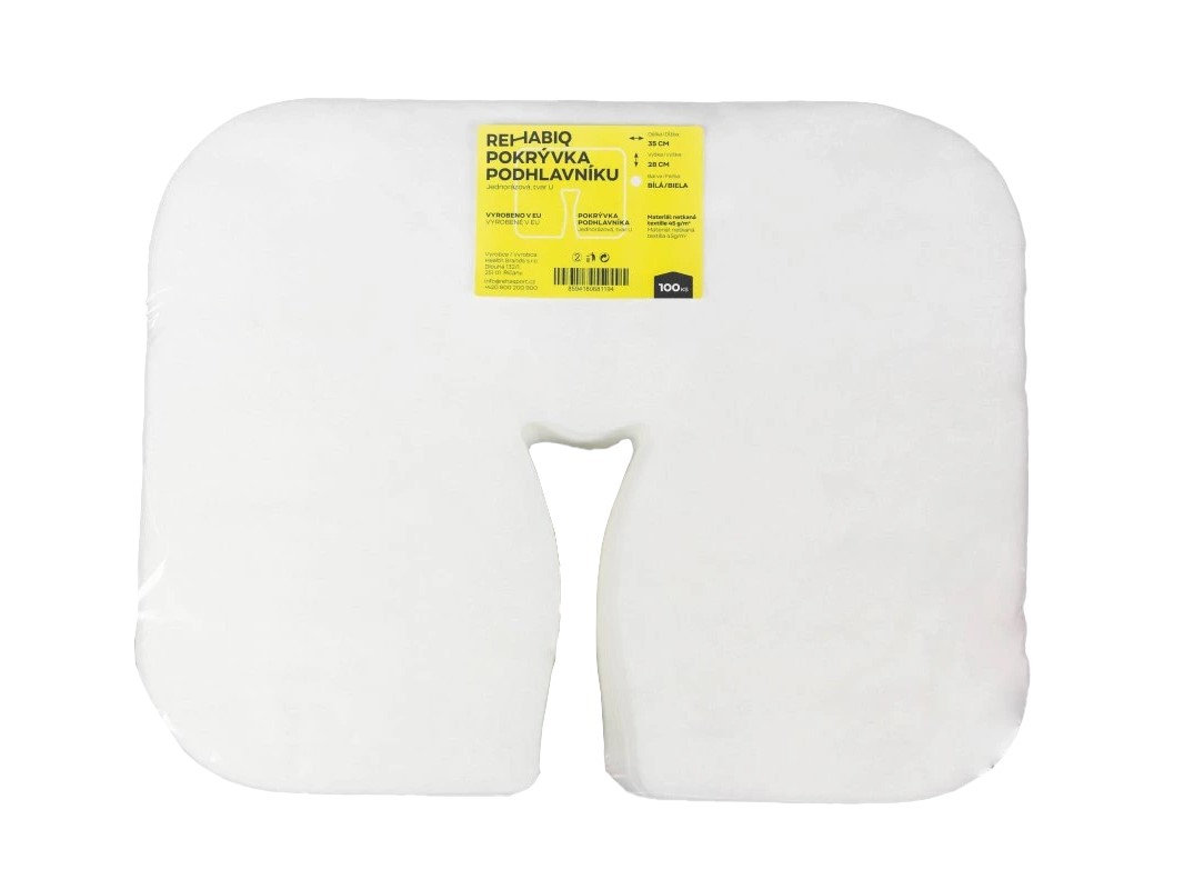 Rehabiq Pokrývka podhlavníku, jednorázová, tvar U, 100 ks