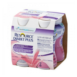 RESOURCE Diabet plus jahoda 4 x 200ml